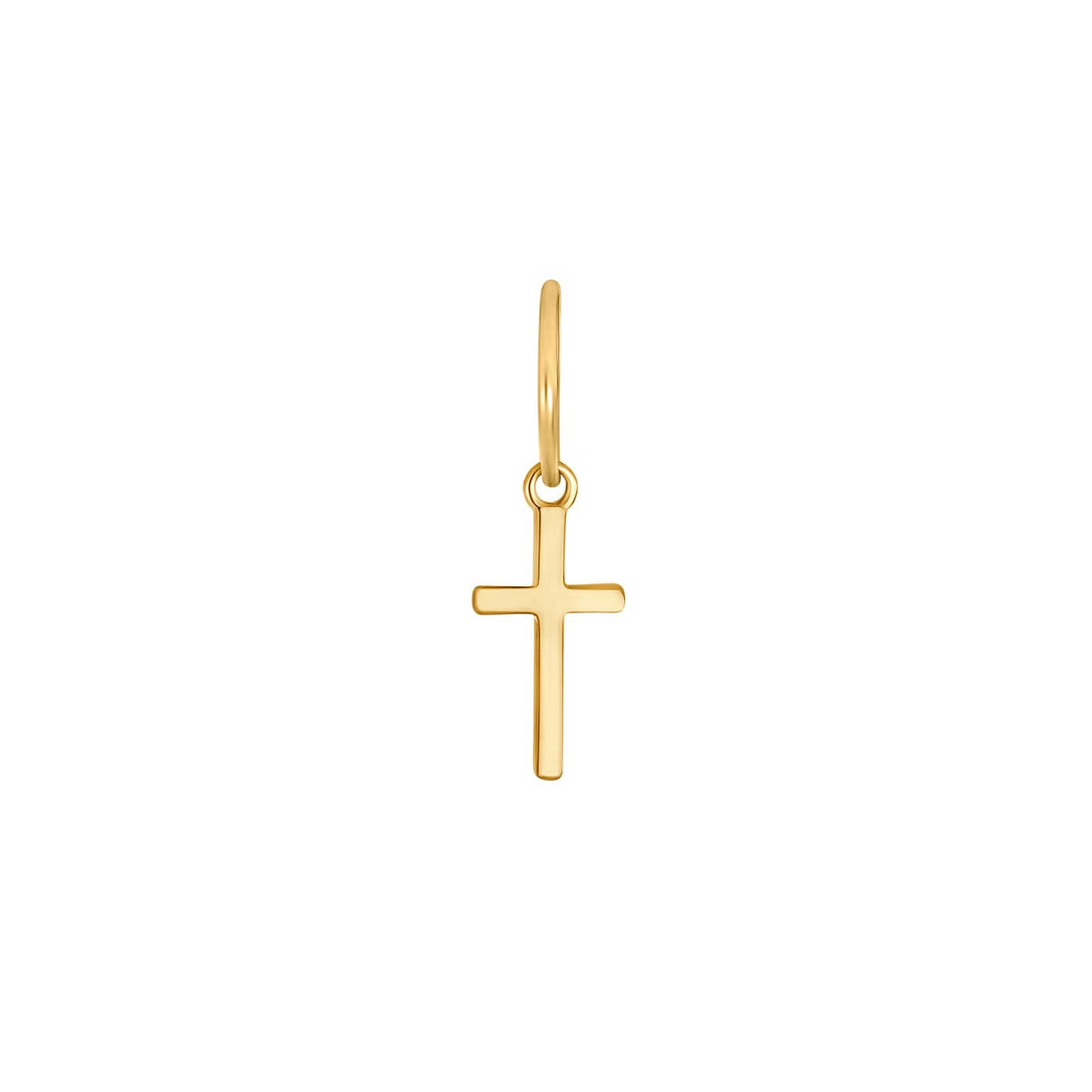 SON Stahl Creolen IP gold Kreuz 1 Stück