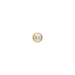 SON steel stud earring 5mm tube setting 1 pc.