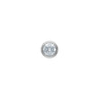 SON steel stud earring 7mm tube setting 1 pc.
