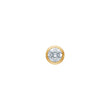 SON steel stud earring 7mm tube setting 1 pc.