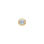 SON steel stud earring 7mm tube setting 1 pc.