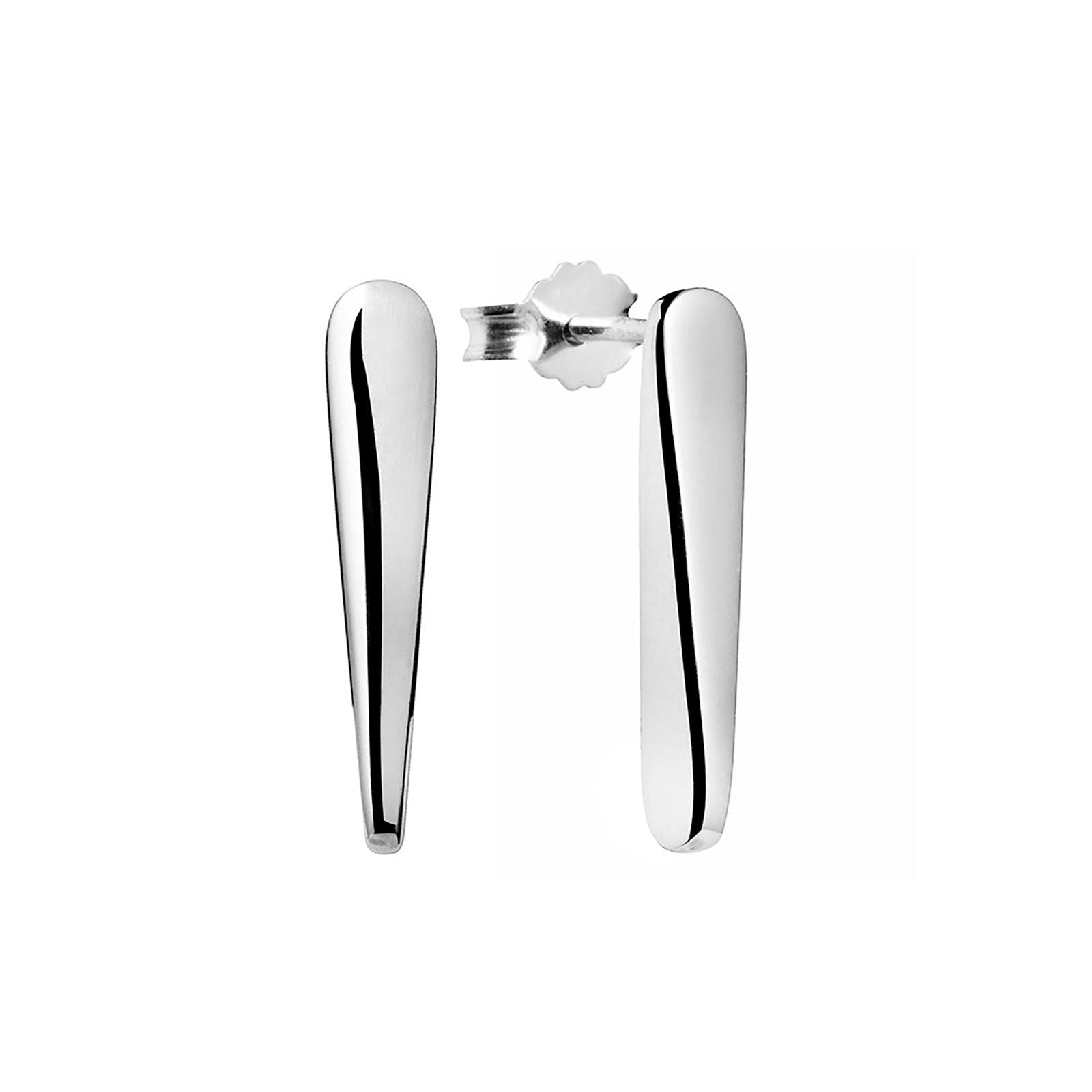 Rhd. silver earrings