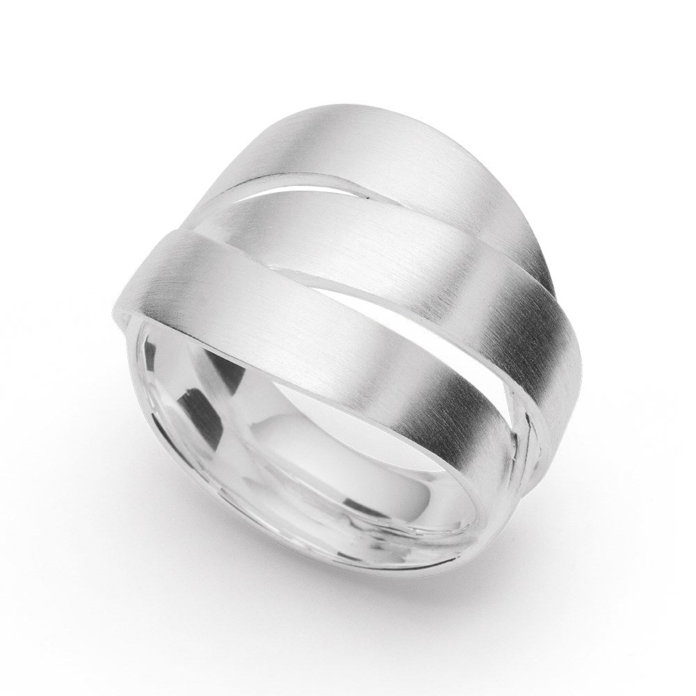 - 925,- Ring matt - 52 / Nicht rhodiniert