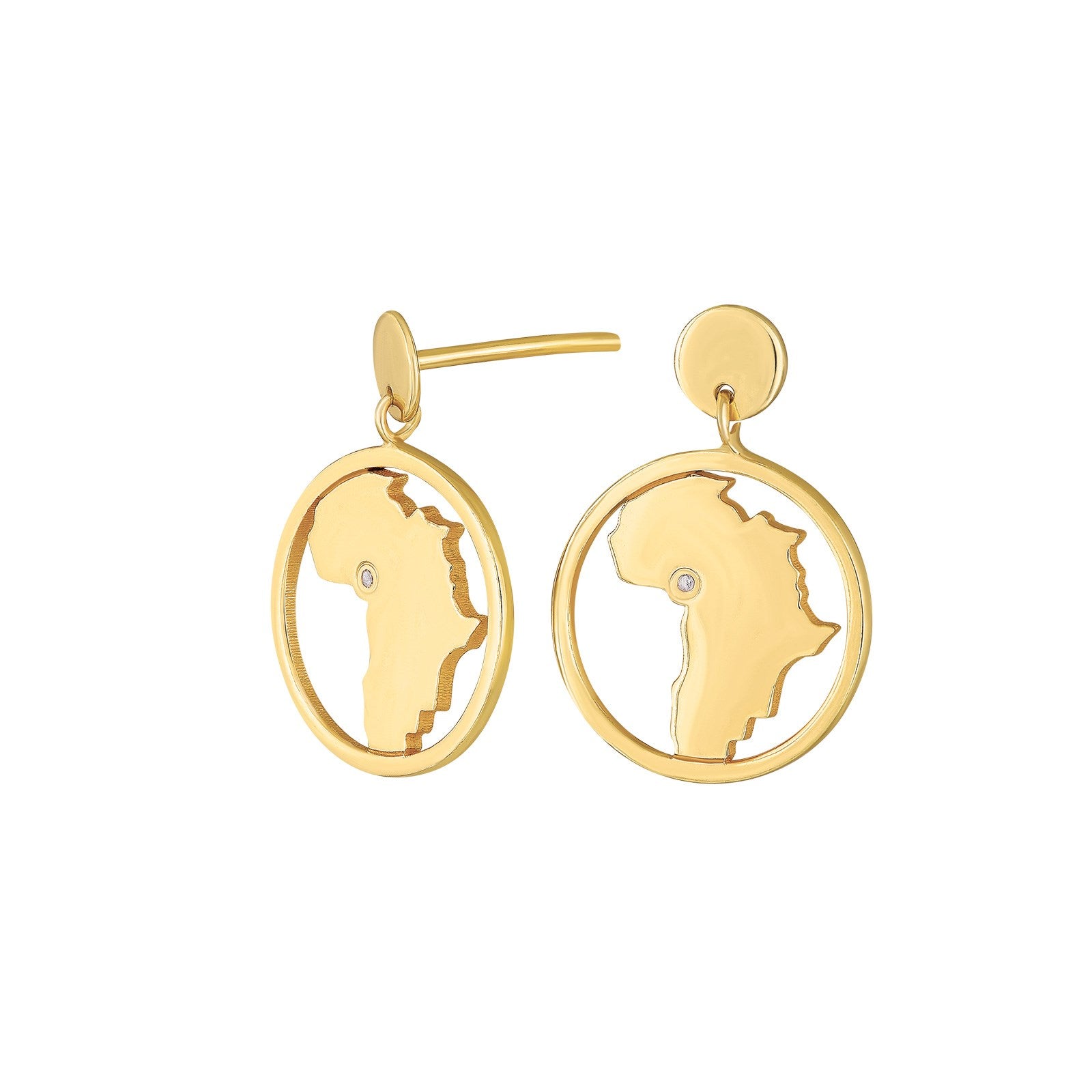 Silver earring Africa LOH 15mm