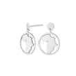 Silver earring Africa LOH 15mm