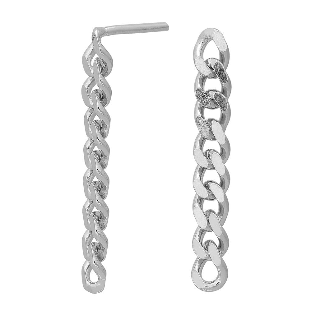 Silver ear hanger PANZER52 25mm