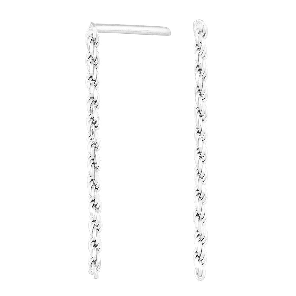 Silver earrings BORG52 25mm