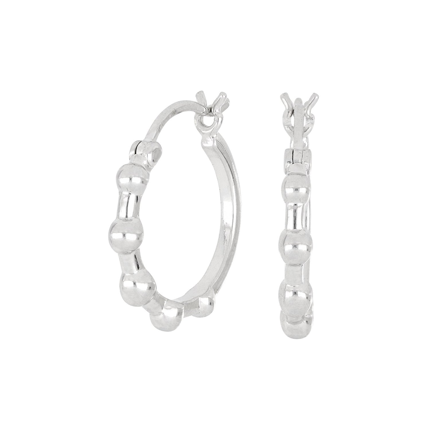 Silber Creolen NICE52 2,4mm - Rhodiniert