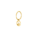 Silberne Creolen FUNKY52 Frieden 1Stk