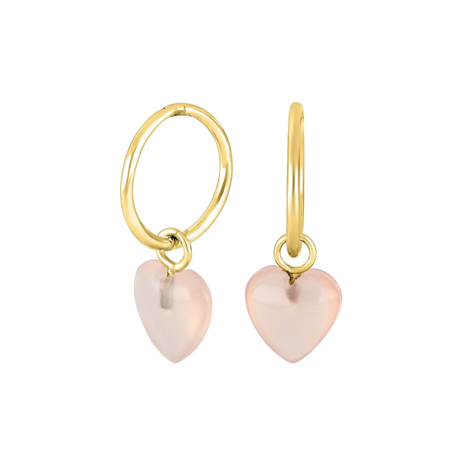 Silber Creolen YOU52 rosa Chalcedon