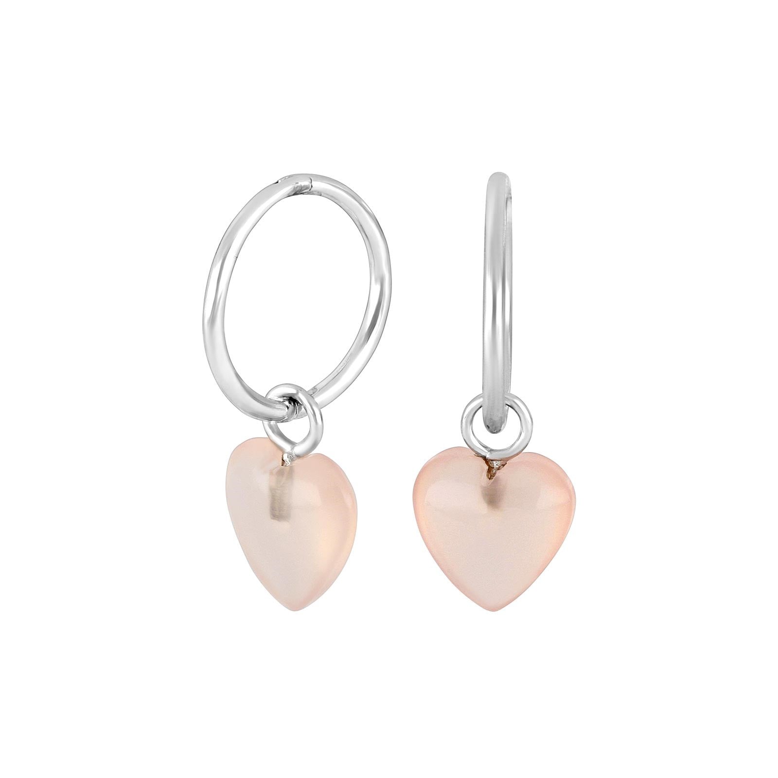 Silber Creolen YOU52 rosa Chalcedon