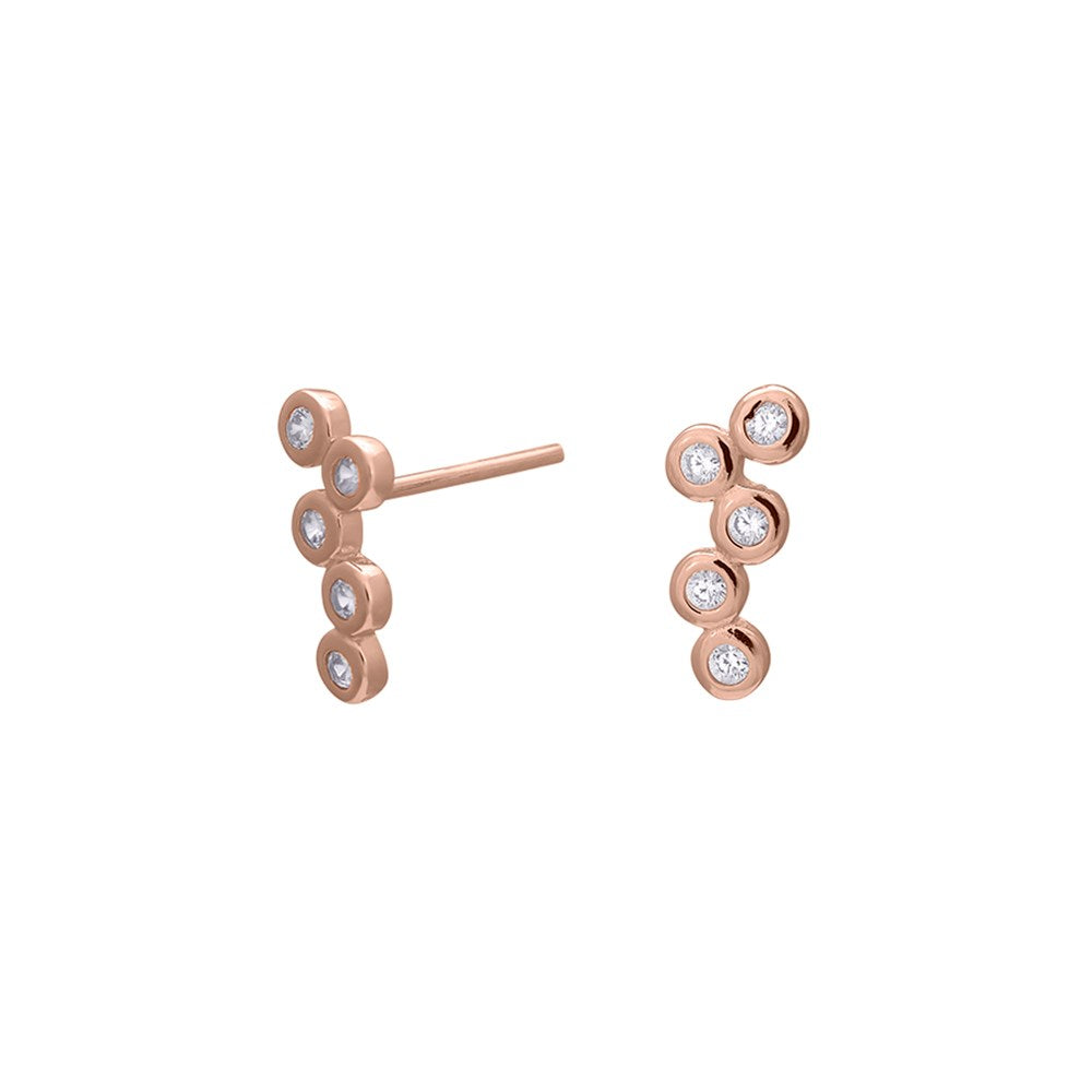 Silberohrstecker EVANOR 11mm - Rosévergoldet