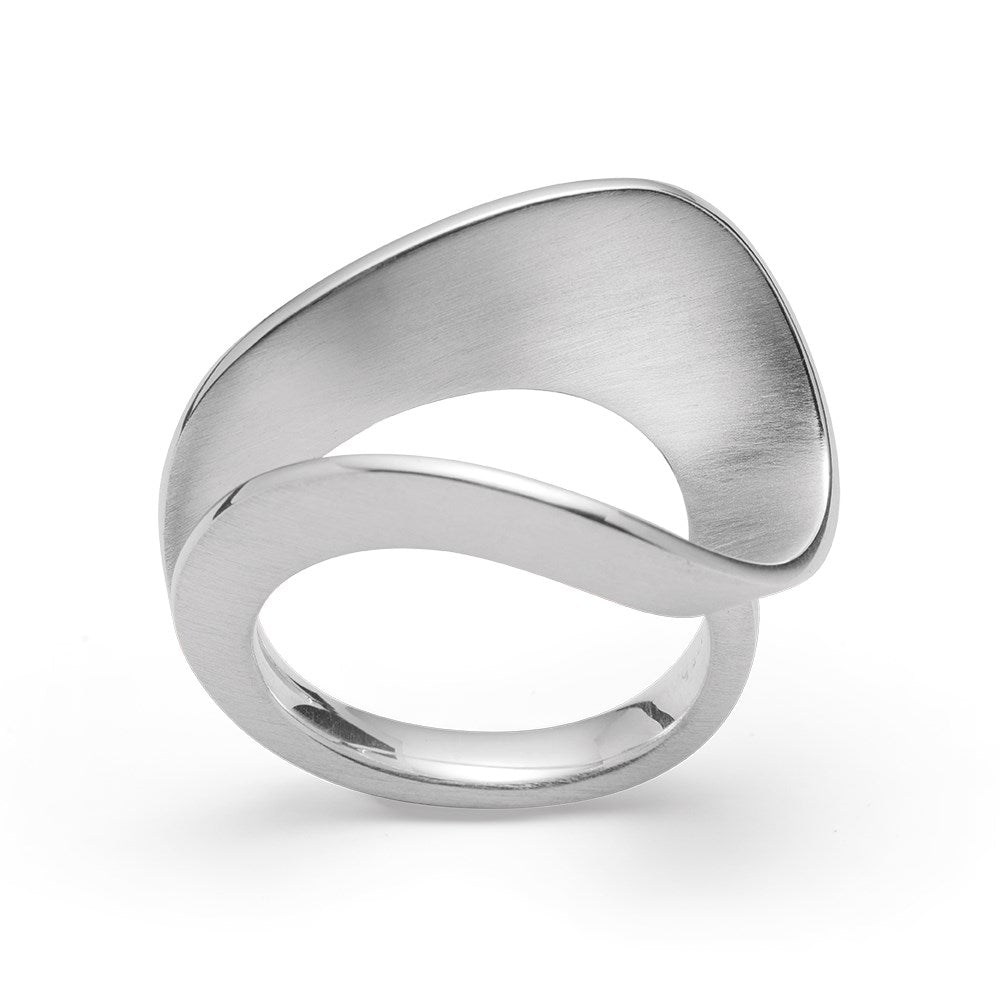 925/- Ring matt/glänzend - 56 / Nicht rhodiniert