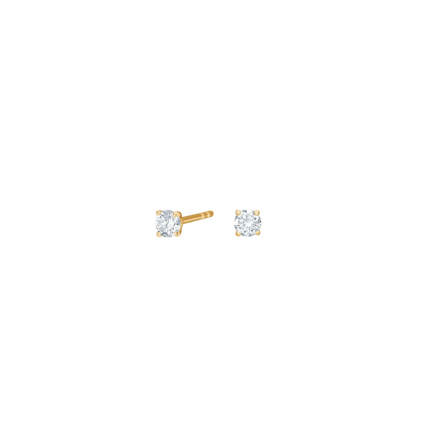 LUXURY 14kt. Gold Ohrstecker  m. Lab Grown Diamant 2x0,125ct TW/VS2 - Gold