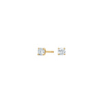 LUXURY 14ct. gold earrings w. lab grown diamond 2x0,25ct TW/VS2