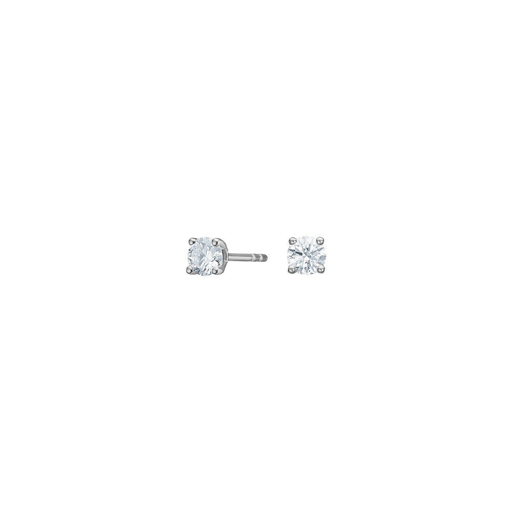 LUXURY 14ct. gold earrings w. lab grown diamond 2x0,25ct TW/VS2