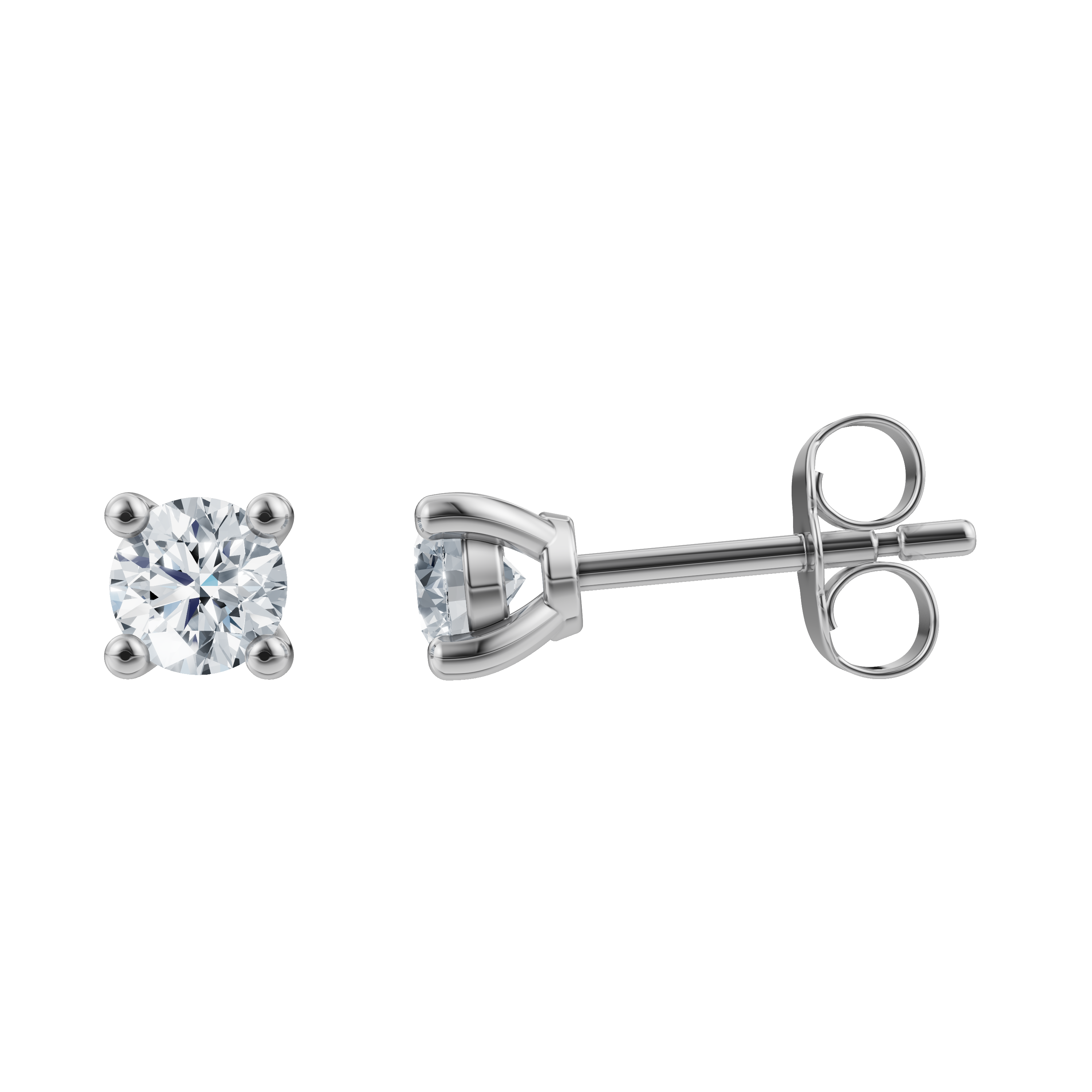 LUXURY 14kt. guldørestikker m. lab grown diamant 2x0,25ct TW/VS2