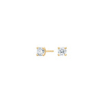 LUXURY 14ct. gold earrings w. lab grown diamond 2x0,35ct TW/VS2