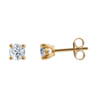 LUXURY 14kt. guldørestikker m. lab grown diamant 2x0,35ct TW/VS2