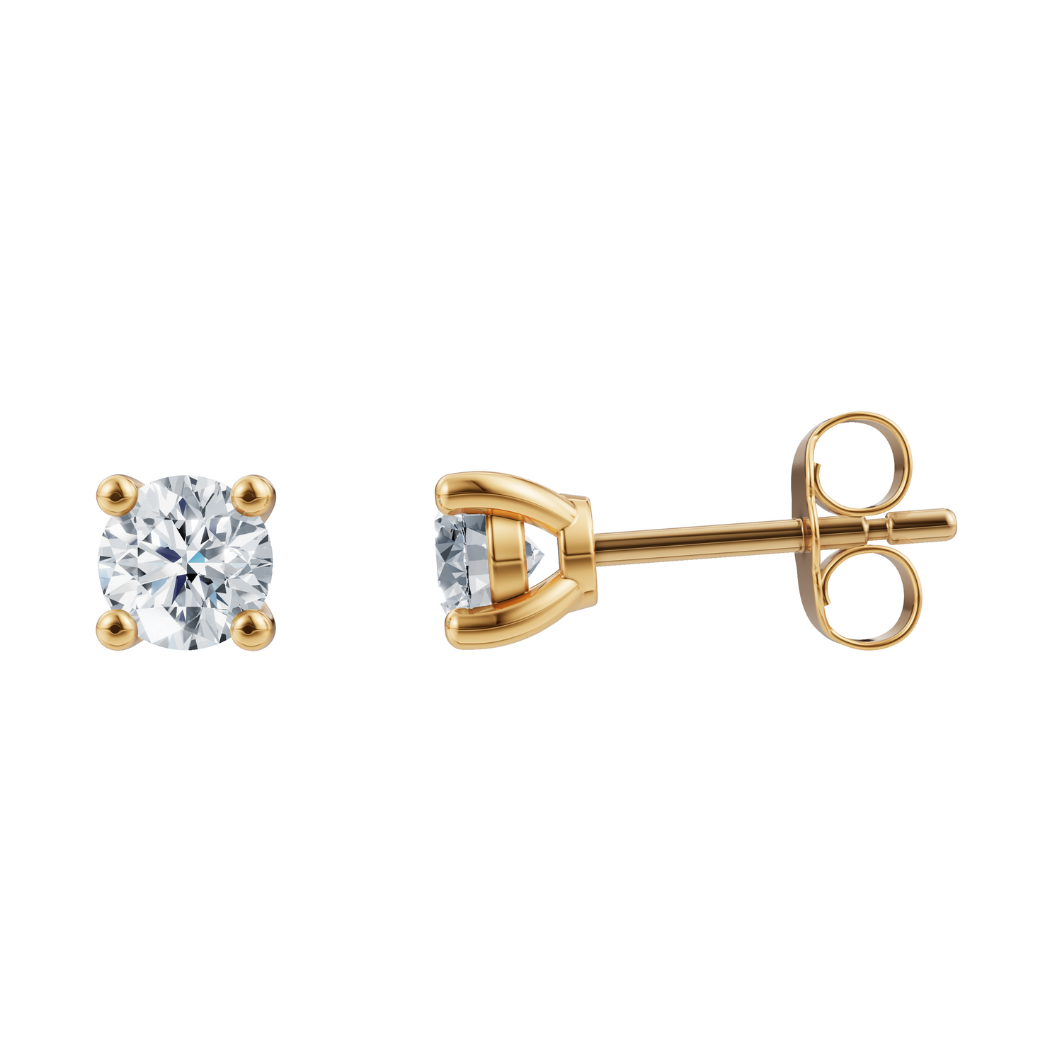 LUXURY 14kt. Gold Ohrstecker  m. Lab Grown Diamant 2x0,35ct TW/VS2 - Gold
