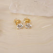 LUXURY 14ct. gold earrings w. lab grown diamond 2x0,35ct TW/VS2