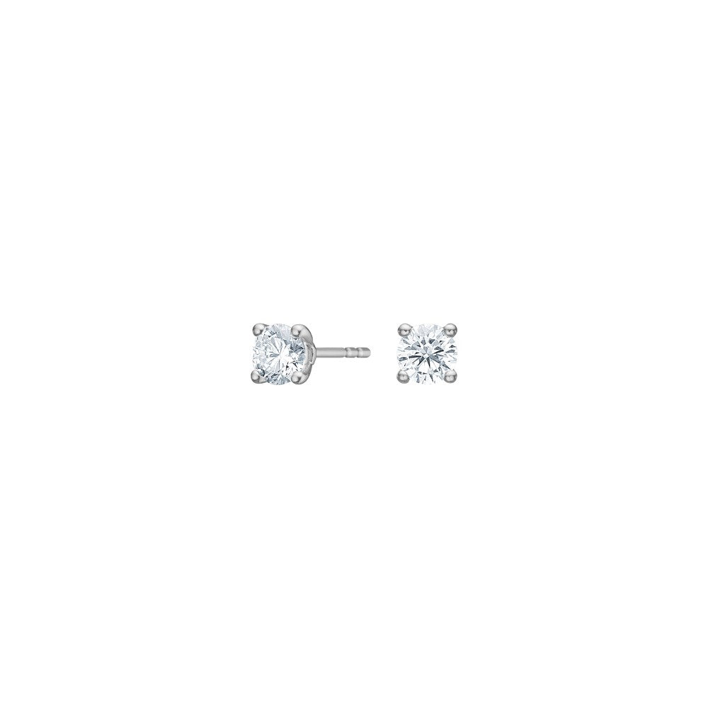 LUXURY 14ct. gold earrings w. lab grown diamond 2x0,35ct TW/VS2