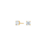 LUXURY 14ct. gold earrings w. lab grown diamond 2x0,50ct TW/VS2