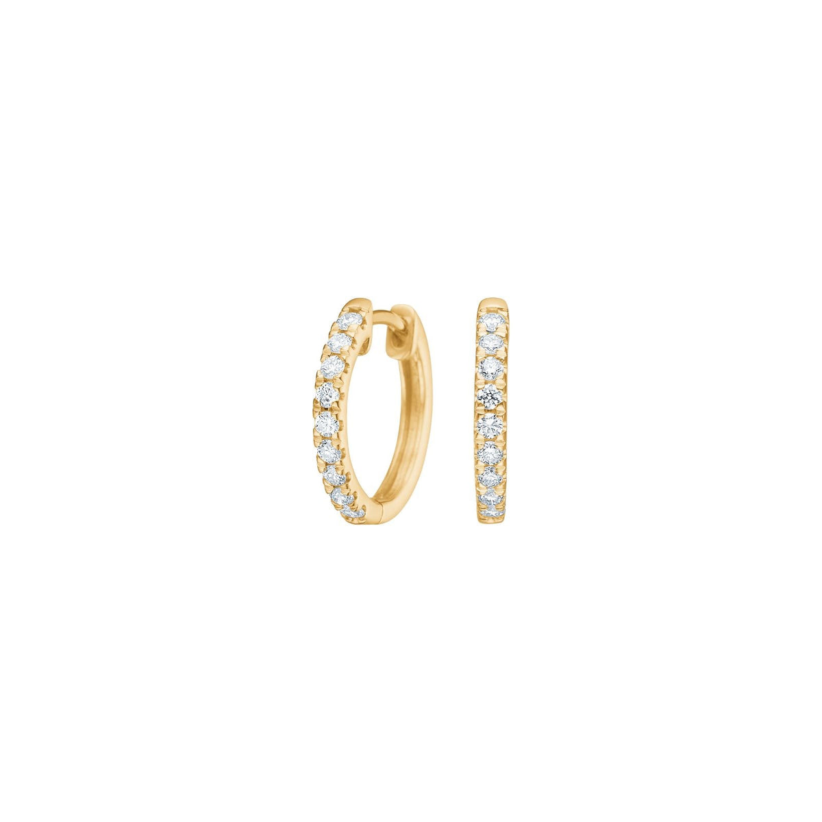 LUXURY 14kt. guldcreoler m. lab grown diamant 0,29ct TW/VS2