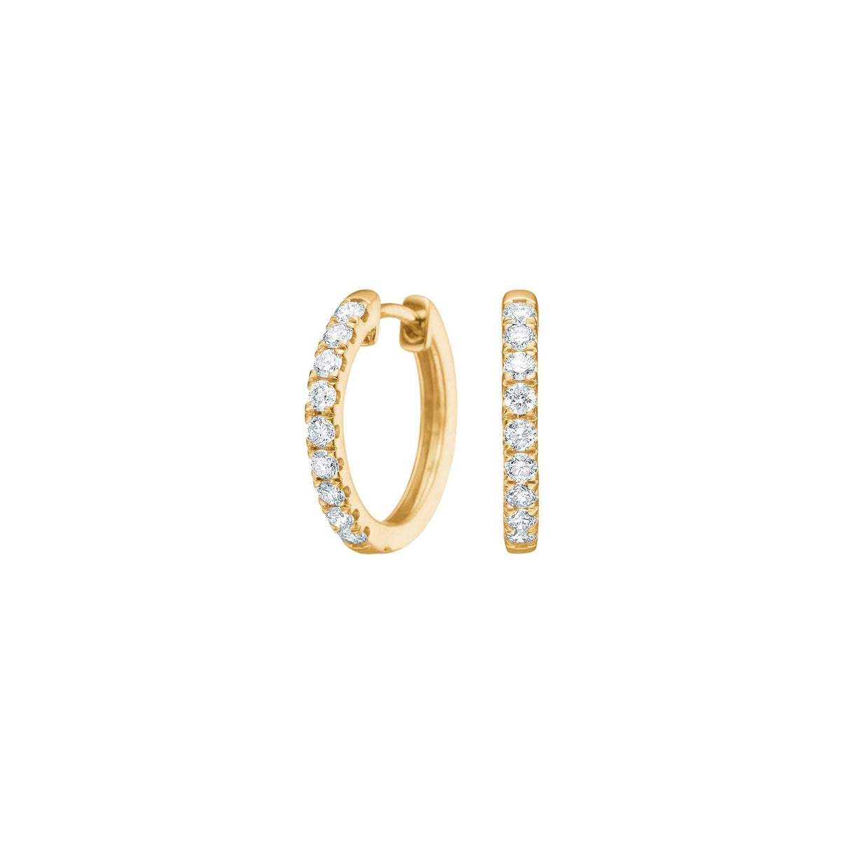 LUXURY 14kt. guldcreoler m. lab grown diamant 0,47ct TW/VS2