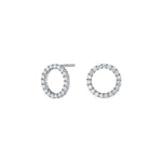 LUXURY 14kt. gouden oorknopjes in cirkelvorm met lab-grown diamant 0,50 ct TW/VS2