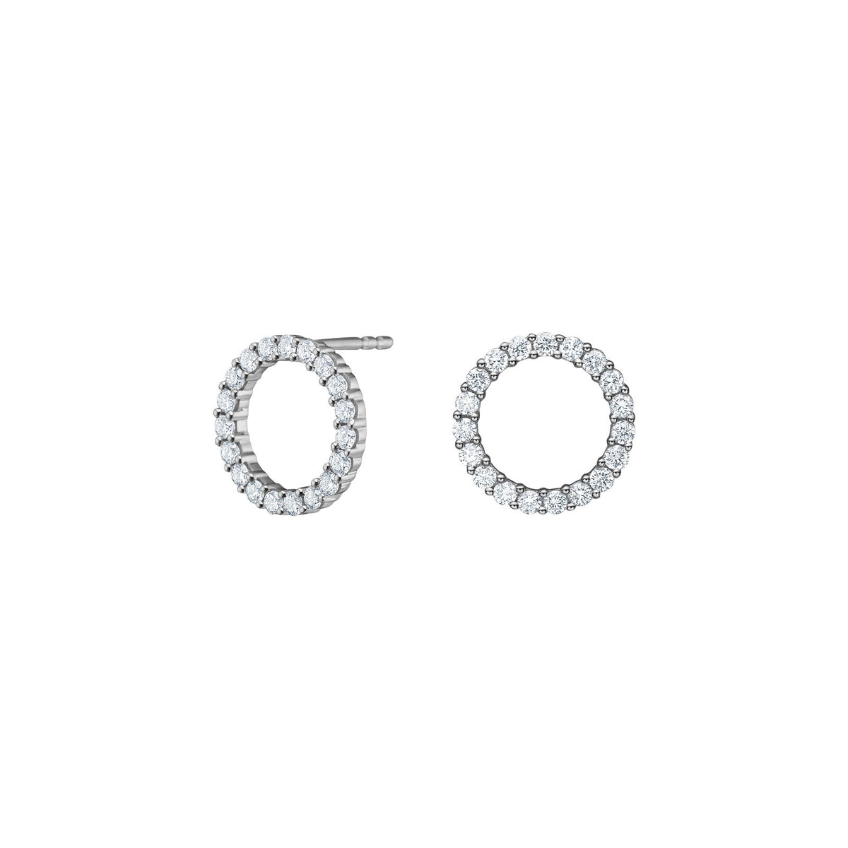 LUXURY 14kt. guldørestikker cirkel m. lab grown diamant 0,50ct TW/VS2