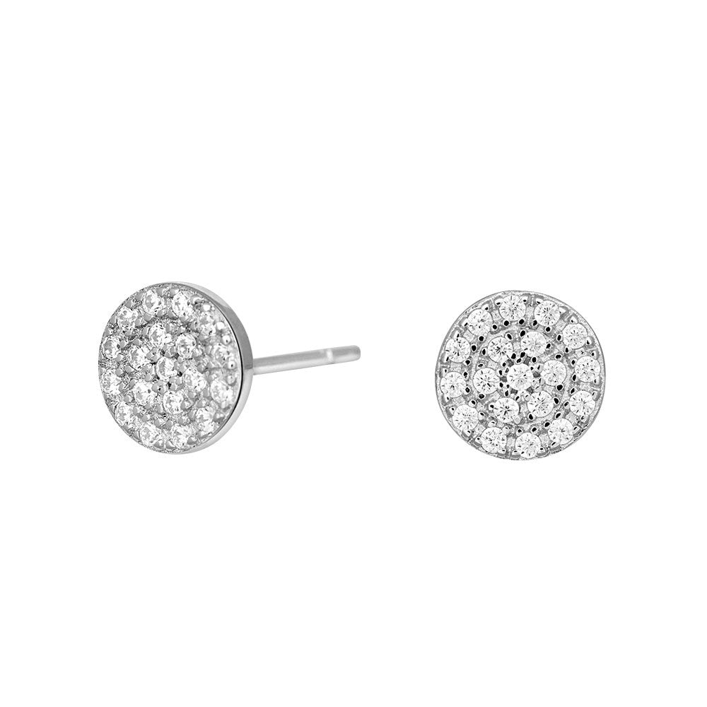 Silber Ohrstecker ANNIENOR cz. rund 7mm