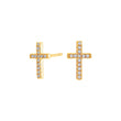Silver earrings ALAINENOR cross 10x6mm