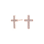 Silver earrings ALAINENOR cross 10x6mm