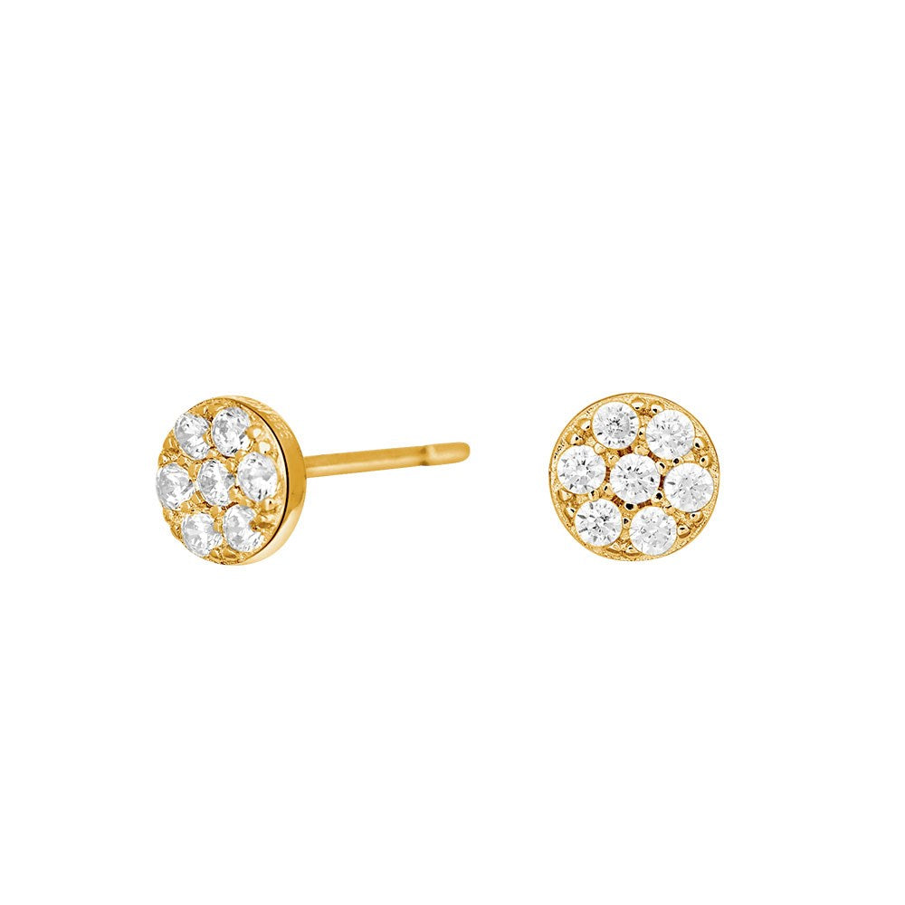 Earrings ANNIENOR cz. round 5mm
