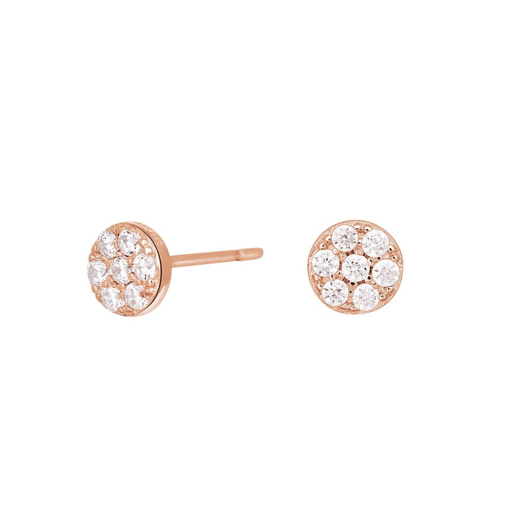 Ohrringe ANNIENOR cz. rund 5mm - Rosévergoldet