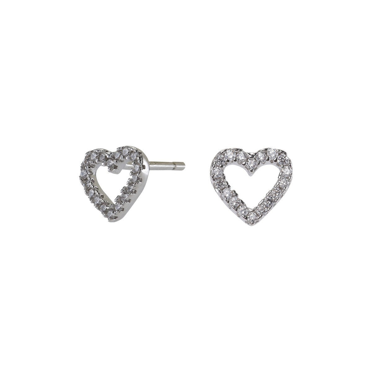 Silver ear studs AIDANOR 6mm