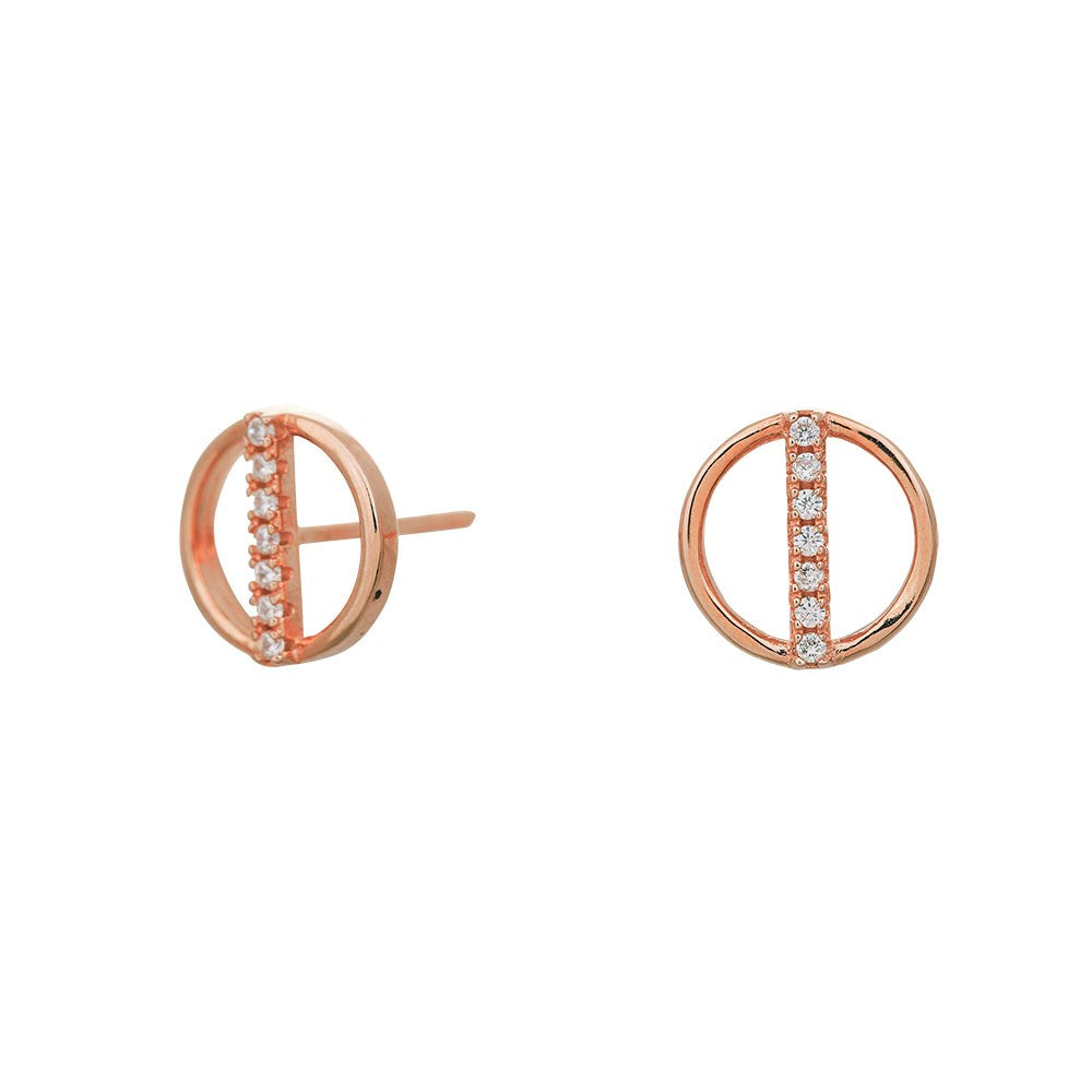 Zilveren oorknopjes DEEDEENOR 8 mm - Gerhodineerd