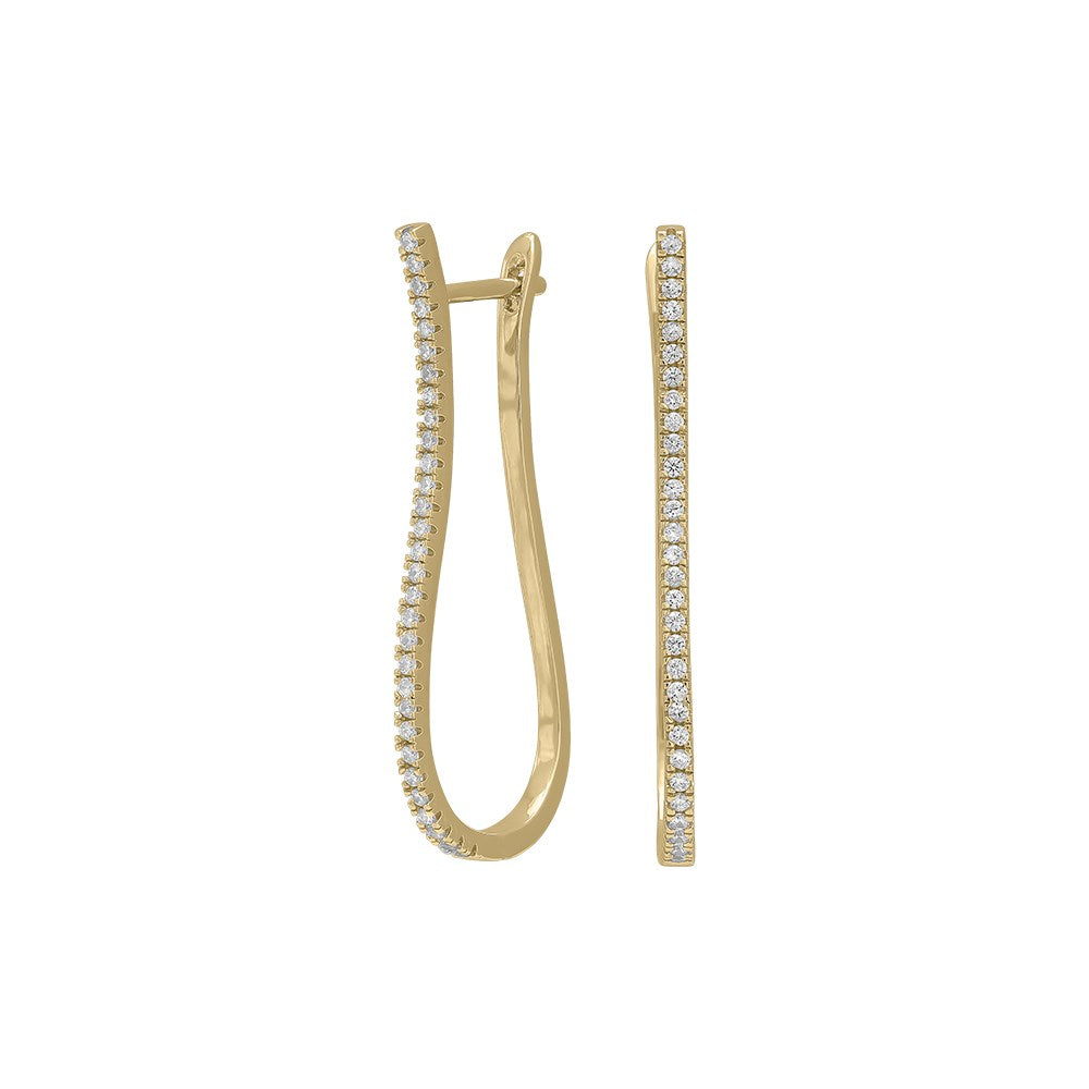 Silver earring ADINANOR 40mm