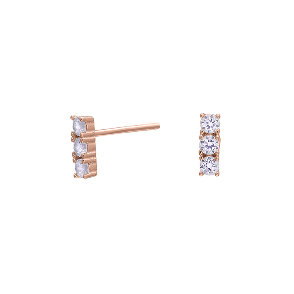 Silver ear studs EVENOR 7.5mm
