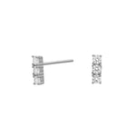 Silver ear studs EVENOR 7.5mm