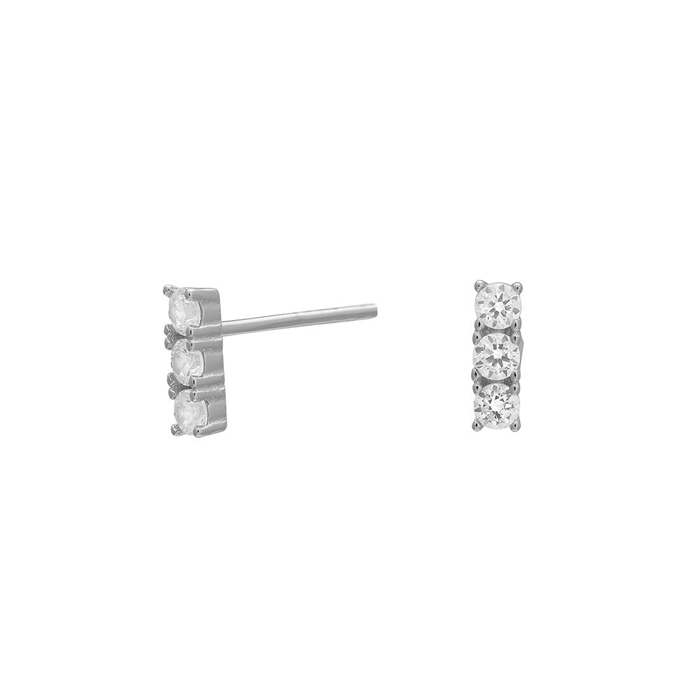 Silberohrstecker EVENOR 7,5mm - Rhodiniert