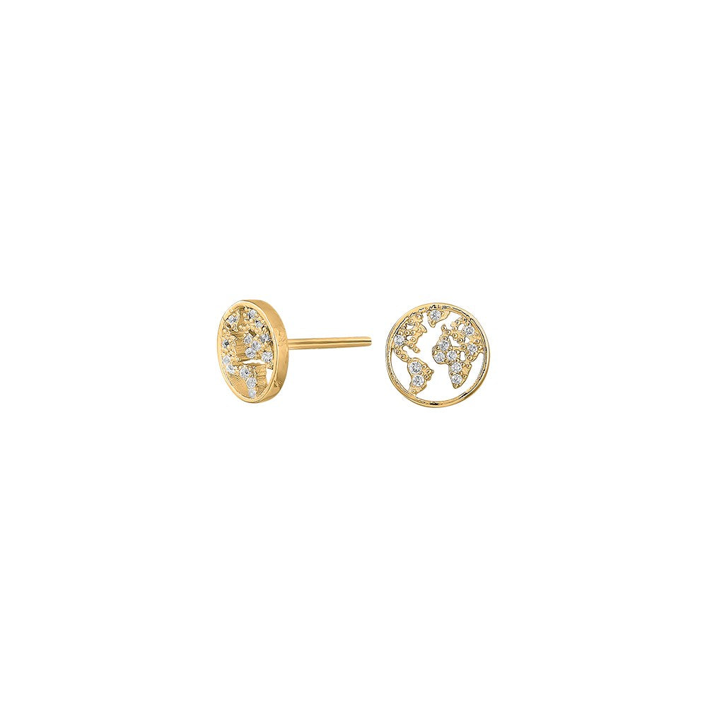 Silver ear studs ETTANOR 10mm
