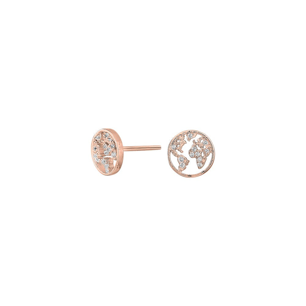 Silver ear studs ETTANOR 10mm