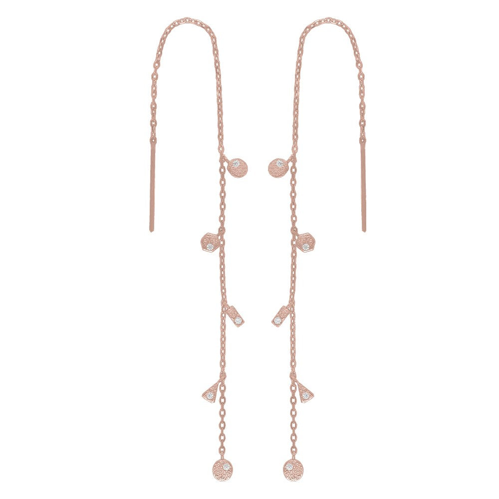 Silver earring GWENNOR 13cm