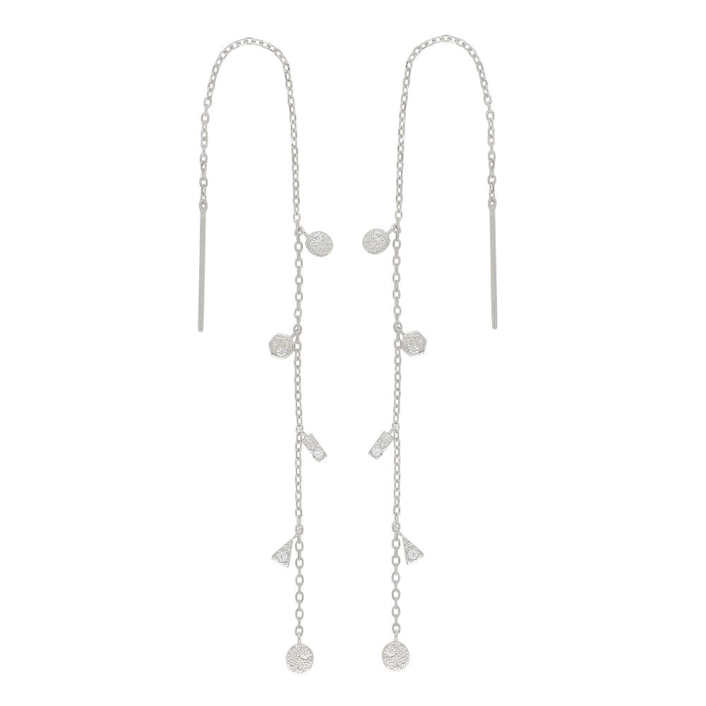 Silver earring GWENNOR 13cm