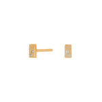 Silver ear studs GWENNOR 4mm