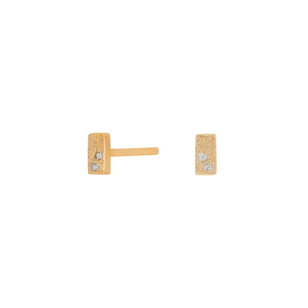 Silberohrstecker GWENNOR 4mm - Vergoldet