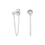 Silver ear studs GIANOR 22mm