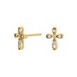 Silver stud earrings cross HOLLYNOR